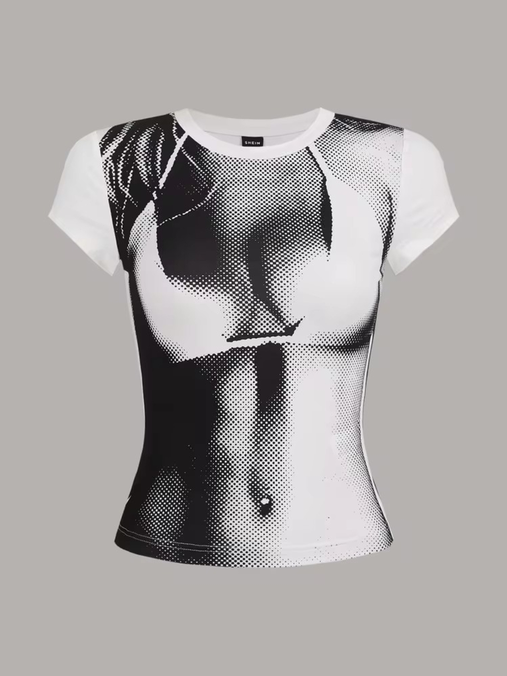 SHEIN ICON Body Heat Map Print Crop Tee